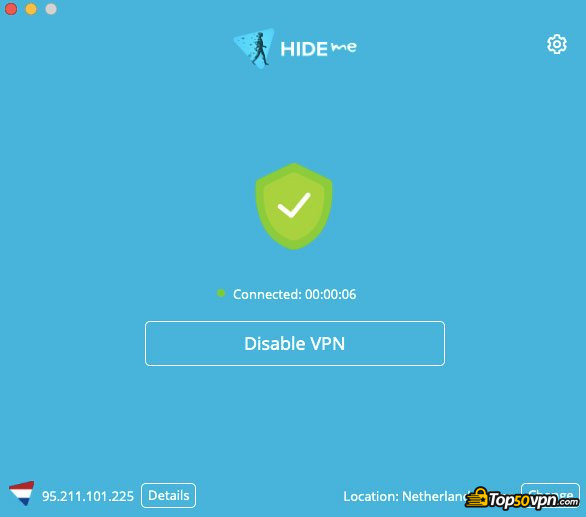 Reseña Hide.me VPN: Interface.
