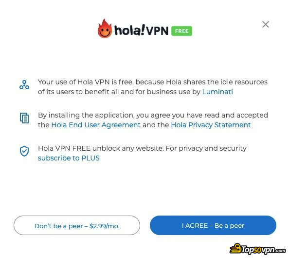 Reseña Hola VPN: Términos de servicio.