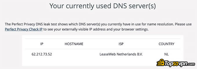 Invisible Browsing VPN: Prueba filtrado DNS.