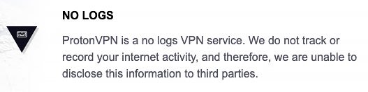 Reseña Proton VPN: Política de Registro