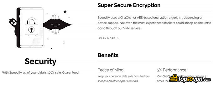 Reseña Speedify VPN: Características de seguridad.