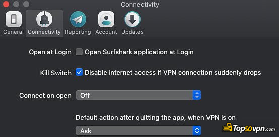 Surfshark VPN: Kill Switch.