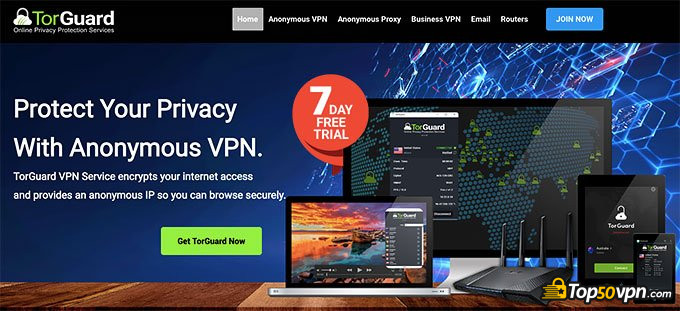 Reseña TorGuard VPN: Página principal.